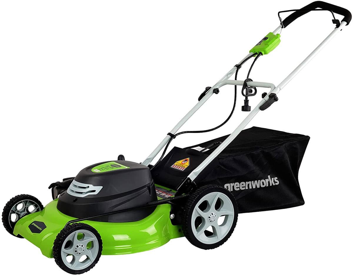 Greenworks 12 Amp 20 Inch 3 in 1 Electric Corded Lawn Mower, 25022