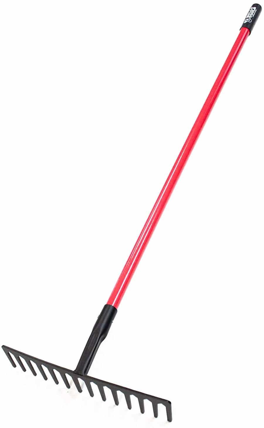 Bully Tools 92311 16-Inch Level Head Rake with Fiber Glass Handle and 14 Steel Head Tines